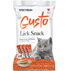 Spectrum Gusto Lick Snack Tavuk Etli Sıvı Kedi Ödülü 4x15 Gr - Spectrum
