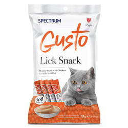 Spectrum - Spectrum Gusto Lick Snack Tavuk Etli Sıvı Kedi Ödülü 4x15 Gr