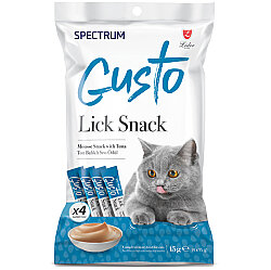 Spectrum Gusto Lick Snack Ton Balıklı Sıvı Kedi Ödülü 4x15 Gr - Spectrum