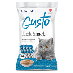 Spectrum - Spectrum Gusto Lick Snack Ton Balıklı Sıvı Kedi Ödülü 4x15 Gr