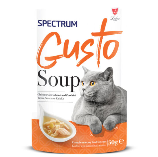 Spectrum Gusto Tavuk Etli Somon ve Kabaklı Kedi Çorbası 50 Gr - 1