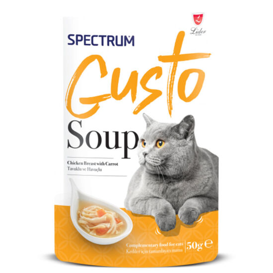 Spectrum Gusto Tavuk Etli ve Havuçlu Kedi Çorbası 50 Gr - 1