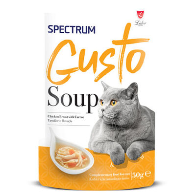 Spectrum Gusto Tavuk Etli ve Havuçlu Kedi Çorbası 50 Gr