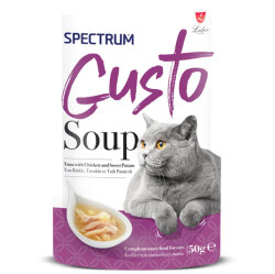 Spectrum Gusto Ton Balıklı Tavuk ve Tatlı Patates Kedi Çorbası 50 Gr - Spectrum