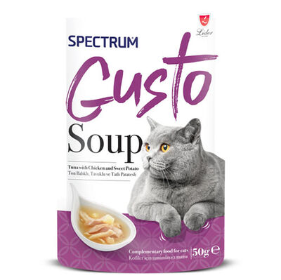 Spectrum Gusto Ton Balıklı Tavuk ve Tatlı Patates Kedi Çorbası 50 Gr