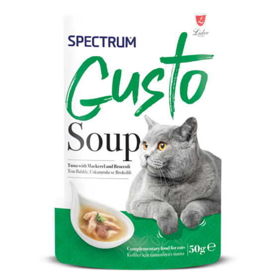 Spectrum Gusto Ton Balıklı Uskumrulu ve Brokolili Kedi Çorbası 50 Gr - 1