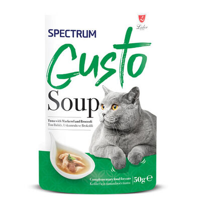Spectrum Gusto Ton Balıklı Uskumrulu ve Brokolili Kedi Çorbası 50 Gr