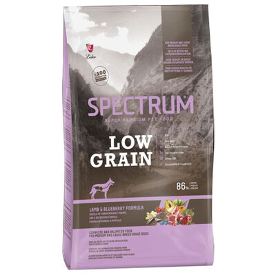 Spectrum Low Grain Kuzu ve Yaban Mersini Orta ve Büyük Irk Köpek Maması 12+2 Kg