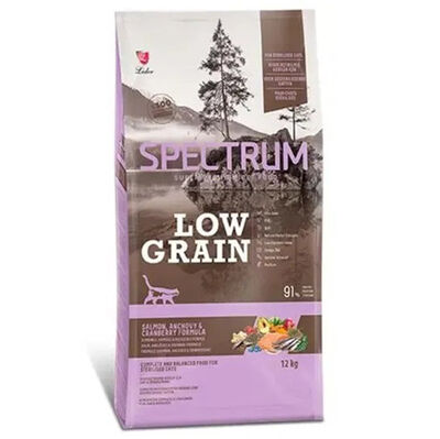 Spectrum Low Grain Sterilised Somon ve Hamsi Kısırlaştırılmış Kedi Maması 12+1 Kg