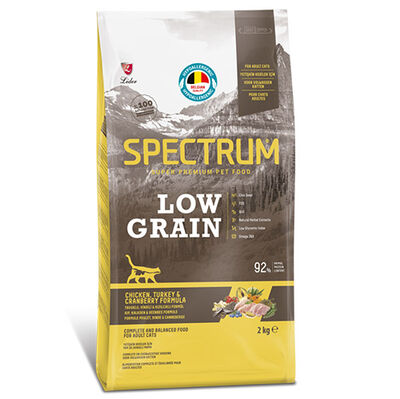 Spectrum Low Grain Tavuk Hindi ve Kızılcıklı Kedi Maması 2 Kg