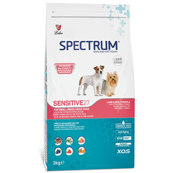 Spectrum - Spectrum SENSITIVE27 Küçük Irk Hassas Köpek Maması 3 Kg + 2 Adet Temizlik Mendili