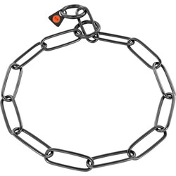 Sprenger Kürk Koruyucu Paslanmaz Çelik Siyah 3 mm / 58 cm Köpek Tasma, Uzun Bakla - Sprenger