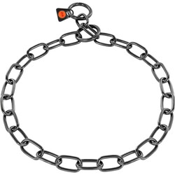 Sprenger Kürk Koruyucu Paslanmaz Çelik Siyah 3 mm / 67 cm Köpek Tasma, Orta Boy Bakla - Sprenger