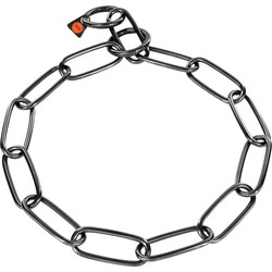 Sprenger Kürk Koruyucu Paslanmaz Çelik Siyah 4 mm / 54 cm Köpek Tasma, Ekstra Uzun Bakla - Sprenger