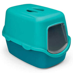 Stefanplast 98650 Cathy Niagara Mavisi Kapalı Filtresiz Kedi Tuvaleti 56 x 40 x 40 Cm - Stefanplast