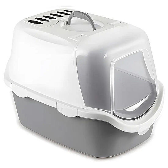 Stefanplast Cathy Easy Clean Kapalı Filtreli Kedi Tuvaleti Gri - 1