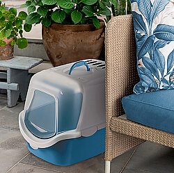 Stefanplast Cathy Easy Clean Kapalı Filtreli Kedi Tuvaleti Gri - 2