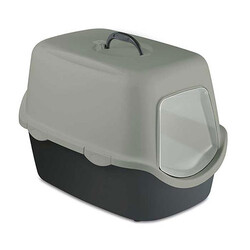 Stefanplast - Stefanplast Cathy Kapalı Filtresiz Kedi Tuvaleti 56 x 40 x 40 Cm - Sisli Yeşil/Gri