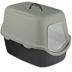 Stefanplast Cathy Kapalı Filtresiz Kedi Tuvaleti 56 x 40 x 40 Cm - Sisli Yeşil/Gri - Stefanplast