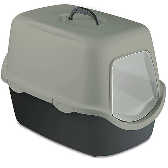 Stefanplast Cathy Kapalı Filtresiz Kedi Tuvaleti 56 x 40 x 40 Cm - Sisli Yeşil/Gri - 1