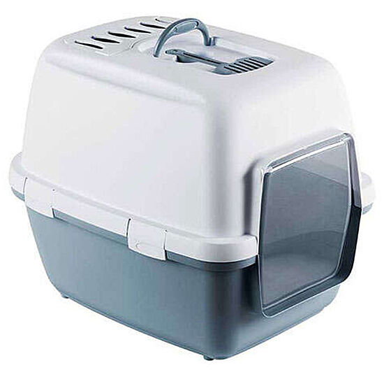 Stefanplast Cathy Comfort Kapalı Kedi Tuvaleti 58 x 45 x 48 Cm - Mavi - 1