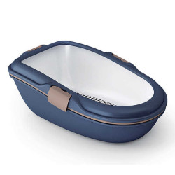 Stefanplast Furba Elekli Açık Kedi Tuvaleti Deniz Mavisi Large 69,5 x 47 x 26 Cm - Stefanplast