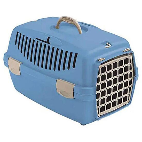 Stefanplast Gulliver 1 Gökyüzü Mavisi Taşıma Kafesi 48x32x31 Cm - 1