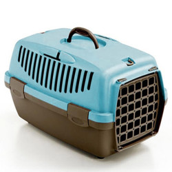 Stefanplast - Stefanplast Gulliver 1 Küçük Irk Köpek ve Kedi Taşıma Kafesi (Açık Mavi)
