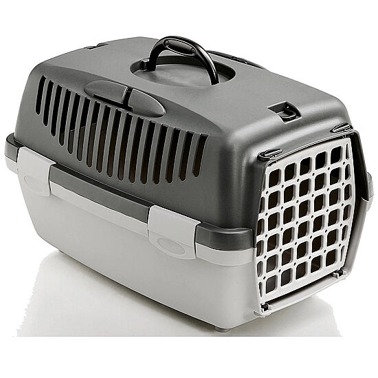 Stefanplast Gulliver 1 Küçük Irk Köpek ve Kedi Taşıma Kafesi (Gri) - 1