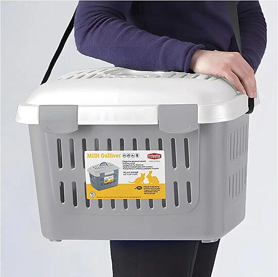 Stefanplast Midi Guliver Orta Boy Taşıma Gri/Beyaz 45x33x33 Cm - 2