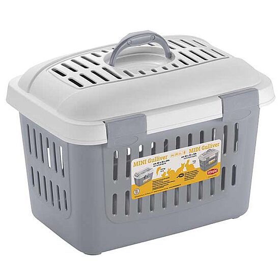 Stefanplast Midi Guliver Orta Boy Taşıma Gri/Beyaz 45x33x33 Cm - 1