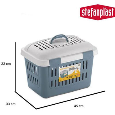 Stefanplast Midi Guliver Orta Boy Taşıma Gri/Beyaz 45x33x33 Cm