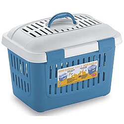 Stefanplast Midi Guliver Orta Boy Taşıma Mavi/Beyaz 45x33x33 Cm - Stefanplast
