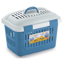Stefanplast - Stefanplast Midi Guliver Orta Boy Taşıma Mavi/Beyaz 45x33x33 Cm