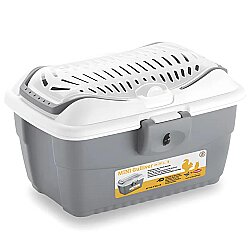 Stefanplast Mini Guliver Küçük Taşıma Gri/Beyaz 40x30x24 Cm - Stefanplast