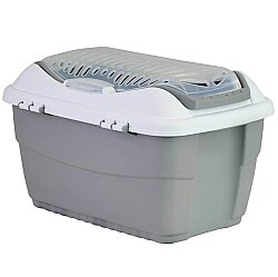 Stefanplast Mini Guliver Küçük Taşıma Gri/Beyaz 40x30x24 Cm - 2