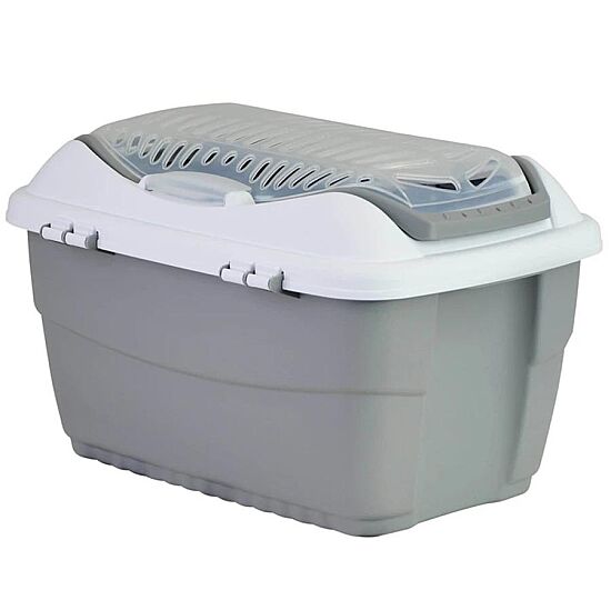 Stefanplast Mini Guliver Küçük Taşıma Gri/Beyaz 40x30x24 Cm - 2