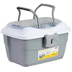 Stefanplast Mini Guliver Küçük Taşıma Gri/Beyaz 40x30x24 Cm - 3