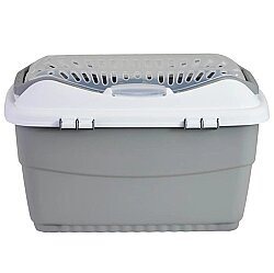 Stefanplast Mini Guliver Küçük Taşıma Gri/Beyaz 40x30x24 Cm - 4