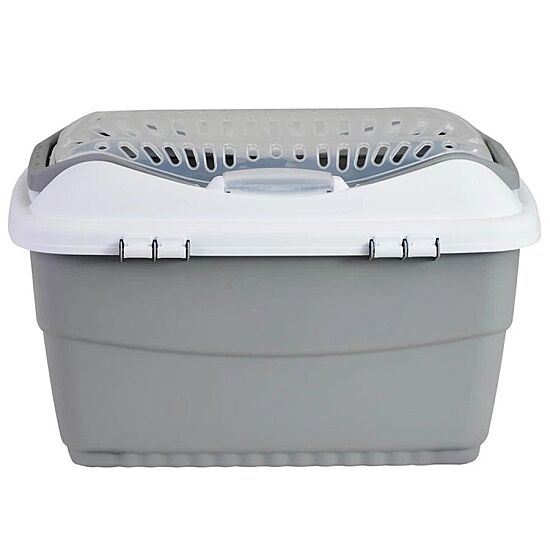 Stefanplast Mini Guliver Küçük Taşıma Gri/Beyaz 40x30x24 Cm - 4