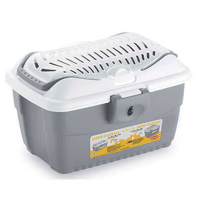 Stefanplast Mini Guliver Küçük Taşıma Gri/Beyaz 40x30x24 Cm