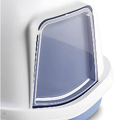 Stefanplast Super Queen Large Kapalı Büyük Boy Kedi Tuvaleti Gri/Beyaz - 2