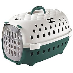 Stefanplast Travel Chic Küçük Irk Köpek ve Kedi Taşıma Kafesi (Yeşil) - Stefanplast