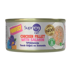 Supreme Cat Tiftiklenmiş Tavuklu ve Somonlu Kedi Konservesi 70 Gr - Supreme