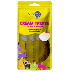 Supreme - Supreme Crema Tavuk Etli Ve Peynirli Ek Besin ve Kedi Ödülü 4x14 Gr