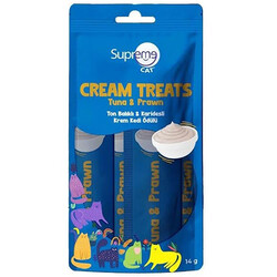 Supreme - Supreme Crema Ton Ve Karidesli Ek Besin ve Kedi Ödülü 4x14 Gr