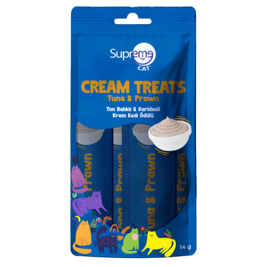 Supreme Crema Ton Ve Karidesli Ek Besin ve Kedi Ödülü 4x14 Gr - 1