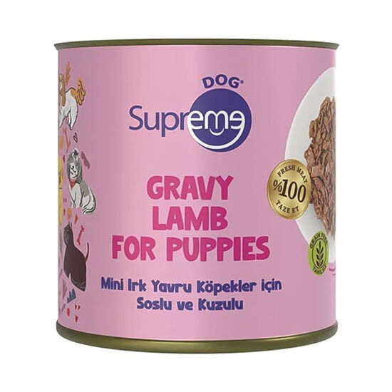 Supreme Dog Soslu Kuzulu Küçük Irk Yavru Köpek Konservesi 200 Gr - 1