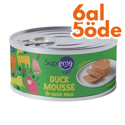Supreme - Supreme Ördek Etli Püre Kedi Yaş Maması 85 Gr - 6 Al 5 Öde