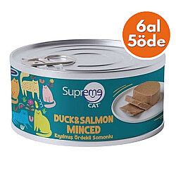 Supreme Ördek ve Somonlu Kıyılmış Kedi Yaş Maması 85 Gr - 6 Al 5 Öde - Supreme